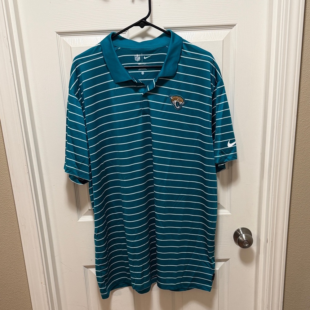 Nike Teal Striped Men's Polo Shirt